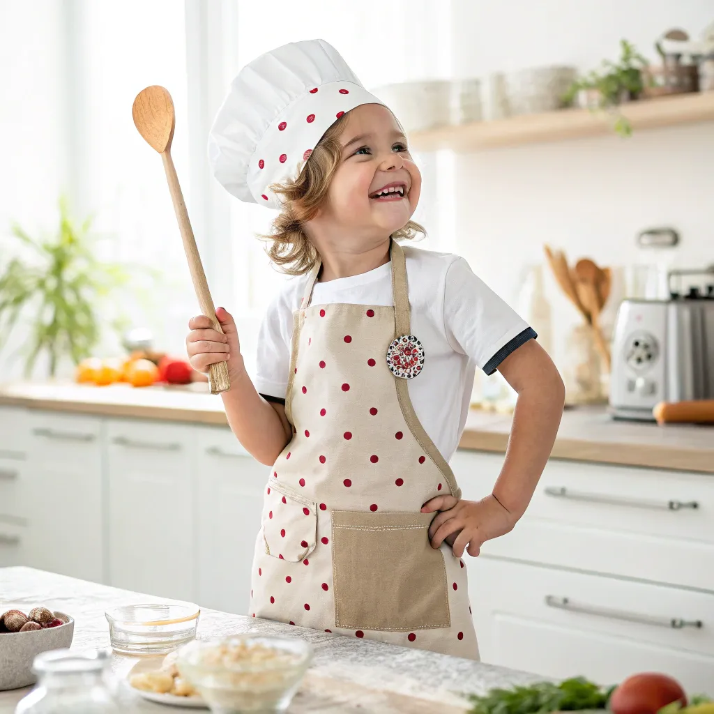 Smiling child chef